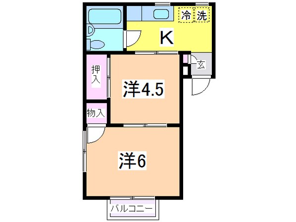 エクセラン大畑の物件間取画像